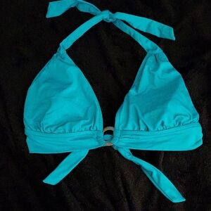 Bisou Bisou Turquoise Halter Bikini Top